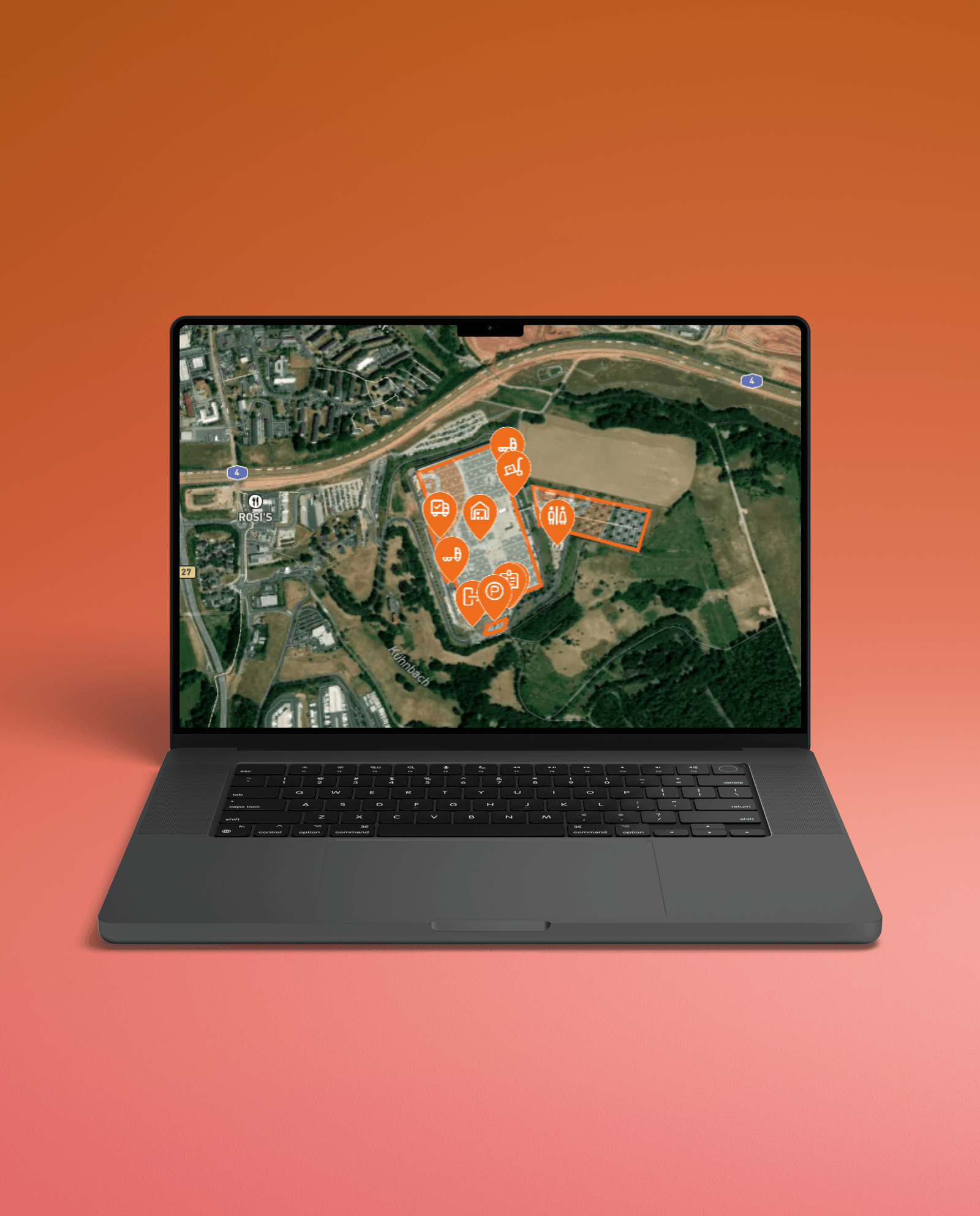 LogBook logistics location data platform on a laptop